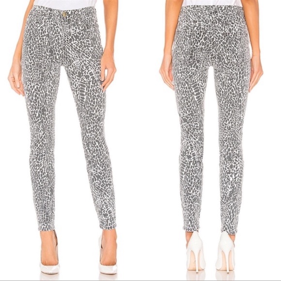 FRAME Denim Le High Animal Print Skinny Jeans In Noir Multi Sz 24 - Picture 2 of 10